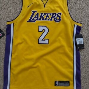 Nike Yellow and Purple Lakers Jersey
